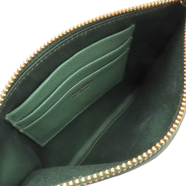 ミュウミュウ MIU MIU マドラス ポーチ 5NH013 グリーン レザー ポーチ ゴールド金具 緑 SALVIA クラッチ ポーチバッグ