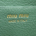 ミュウミュウ MIU MIU マドラス ポーチ 5NH013 グリーン レザー ポーチ ゴールド金具 緑 SALVIA クラッチ ポーチバッグ