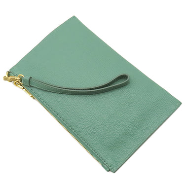 ミュウミュウ MIU MIU マドラス ポーチ 5NH013 グリーン レザー ポーチ ゴールド金具 緑 SALVIA クラッチ ポーチバッグ