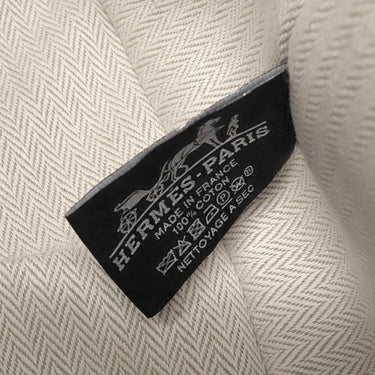 エルメス HERMES ブリッド ア ブラック Hパヴィヨン GM マリン コットン ポーチ シルバー金具 紺 Hブロック ハンドバッグ バニティバッグ