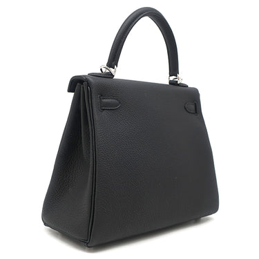 エルメス HERMES ケリー25 内縫い ブラック トゴ 2WAYバッグ シルバー金具 新品 未使用 黒 ショルダー ハンドバッグ