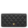 シャネル CHANEL マトラッセ ロングウォレット ブラック レザー キャビアスキン 長財布 ゴールド金具 黒 ココマーク