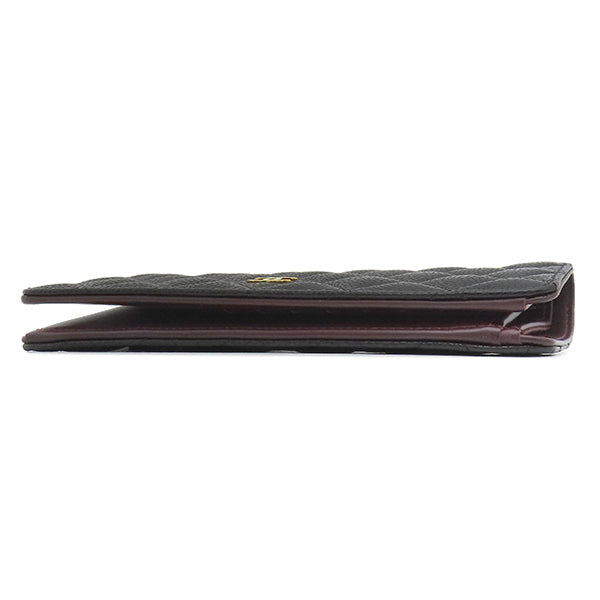 シャネル CHANEL マトラッセ ロングウォレット ブラック レザー