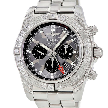 腕時計 ブライトリング BREITLING クロノマット GMT AB0410 自動巻き メンズ ダイヤ クロノグラフ タキメーター 逆回転防止ベゼル