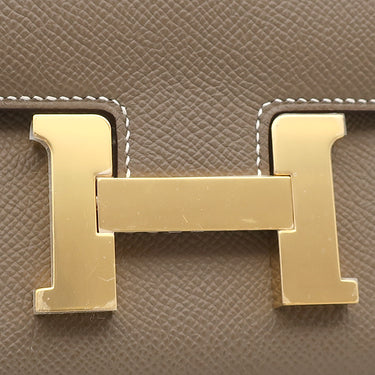 エルメス HERMES コンスタンス3 ミニ ミロワール エトゥープ ヴォーエプソン ショルダーバッグ ゴールド金具 新品 未使用 グレージュ