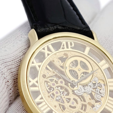 腕時計 オーデマピゲ AUDEMARS PIGUET クラシック 14958B/O/0002/01 手巻き メンズ OH済 K18YG無垢 スケルトン ローマン