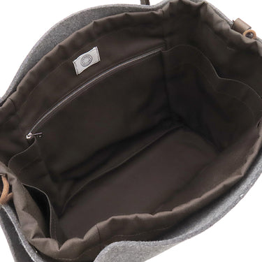 エルメス HERMES サックドパンサージュ グルーム グレー×ブラウン ウール ポリアミド 2WAYバッグ シルバー金具 茶 ショルダー トート