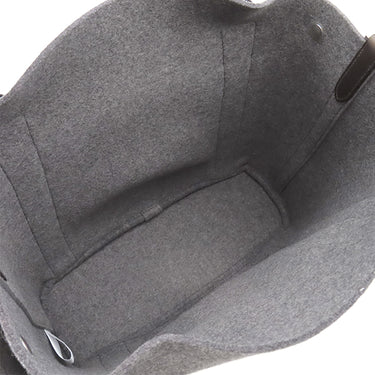 エルメス HERMES サックドパンサージュ グルーム グレー×ブラウン ウール ポリアミド 2WAYバッグ シルバー金具 茶 ショルダー トート