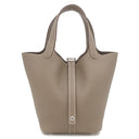 エルメス HERMES ピコタンロックPM エトゥープ トリヨンクレマンス ハンドバッグ シルバー金具 新品 未使用 グレージュ