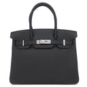 エルメス HERMES バーキン30 ブラック トゴ ハンドバッグ シルバー金具 新品 未使用 黒