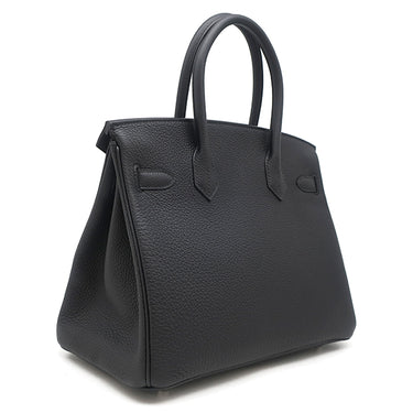 エルメス HERMES バーキン30 ブラック トゴ ハンドバッグ シルバー金具 新品 未使用 黒