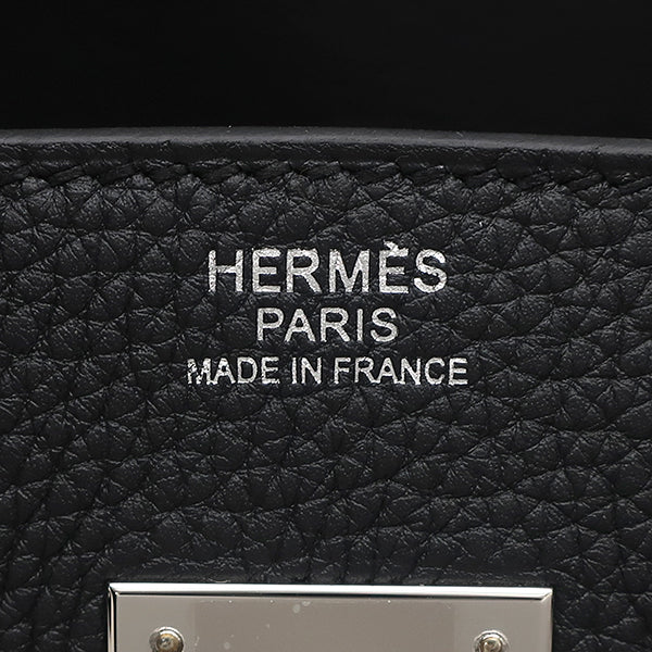 エルメス HERMES バーキン30 ブラック トゴ ハンドバッグ シルバー金具