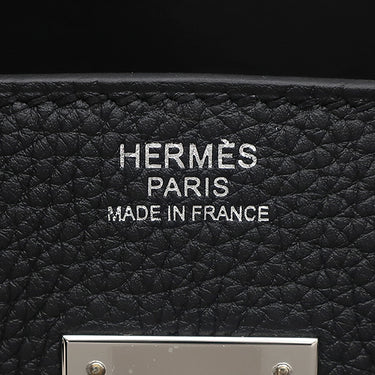 エルメス HERMES バーキン30 ブラック トゴ ハンドバッグ シルバー金具 新品 未使用 黒