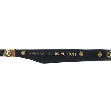 ルイヴィトン LOUIS VUITTON LVインザポケット 55□20 Z1017U ブラック プラスチック サングラス ゴールド金具 黒 折り畳み