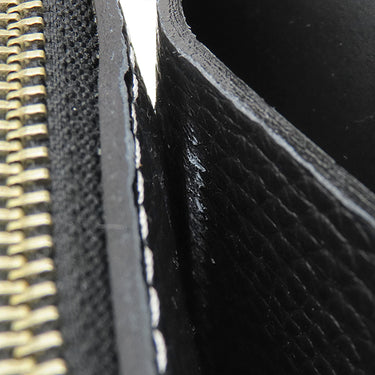 Gaboratory バッファロー ロング ウォレット アーリーモデル ブラック レザー 長財布 シルバー金具 黒 フラップ式 白ステッチ アトリエマーク