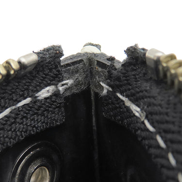 Gaboratory バッファロー ロング ウォレット アーリーモデル ブラック レザー 長財布 シルバー金具 黒 フラップ式 白ステッチ アトリエマーク