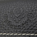Gaboratory バッファロー ロング ウォレット アーリーモデル ブラック レザー 長財布 シルバー金具 黒 フラップ式 白ステッチ アトリエマーク
