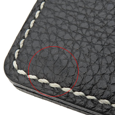 Gaboratory バッファロー ロング ウォレット アーリーモデル ブラック レザー 長財布 シルバー金具 黒 フラップ式 白ステッチ アトリエマーク