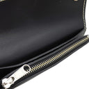 Gaboratory バッファロー ロング ウォレット アーリーモデル ブラック レザー 長財布 シルバー金具 黒 フラップ式 白ステッチ アトリエマーク