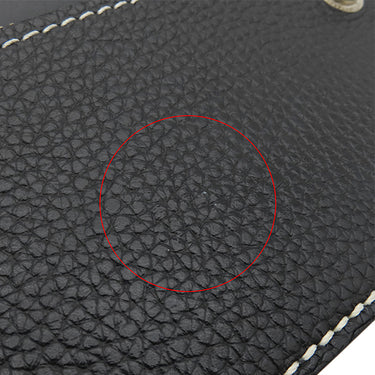 Gaboratory バッファロー ロング ウォレット アーリーモデル ブラック レザー 長財布 シルバー金具 黒 フラップ式 白ステッチ アトリエマーク