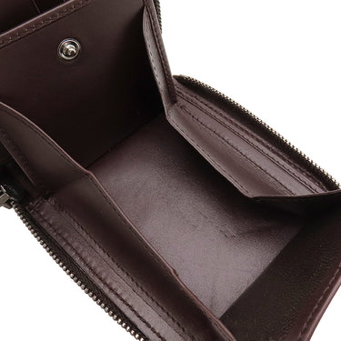 グッチ GUCCI グッチシマ ラウンドジップ ウォレット 190451 ブラウン レザー 二つ折り財布 シルバー金具 茶 コンパクトウォレット