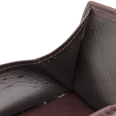 グッチ GUCCI グッチシマ ラウンドジップ ウォレット 190451 ブラウン レザー 二つ折り財布 シルバー金具 茶 コンパクトウォレット