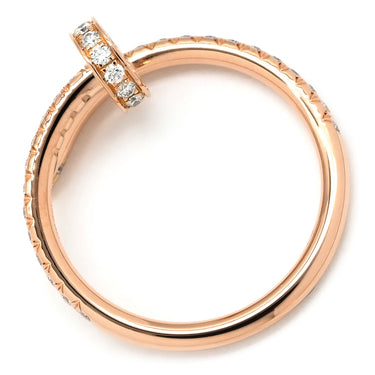 カルティエ Cartier ジュストアンクル セミパヴェ ピンクゴールド K18PG ダイヤモンド #47(JP7) リング 指輪 Au750 PG ダイヤ 釘 7号