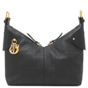クリスチャン・ディオール Christian Dior Voyage バッグ ミディアム M2846UNUO_M900 ブラック カーフ ショルダーバッグ ゴールド金具 ヴォヤージュ マクロカナージュ