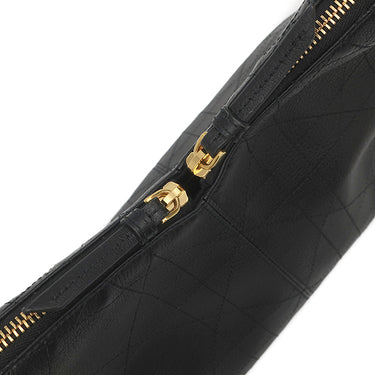 クリスチャン・ディオール Christian Dior Voyage バッグ ミディアム M2846UNUO_M900 ブラック カーフ ショルダーバッグ ゴールド金具 ヴォヤージュ マクロカナージュ