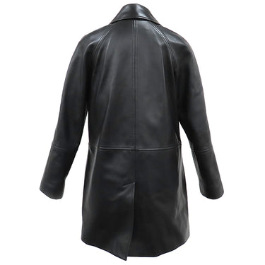 セリーヌ CELINE クロディーヌ カラーコート 2D561583C.38NO ブラック ラムスキン レーヨン 13195 アウター ゴールド金具 黒 ステンカラー ジャケット 新品 未使用