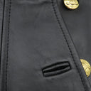 セリーヌ CELINE クロディーヌ カラーコート 2D561583C.38NO ブラック ラムスキン レーヨン 13195 アウター ゴールド金具 黒 ステンカラー ジャケット 新品 未使用