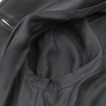 セリーヌ CELINE クロディーヌ カラーコート 2D561583C.38NO ブラック ラムスキン レーヨン 13195 アウター ゴールド金具 黒 ステンカラー ジャケット 新品 未使用