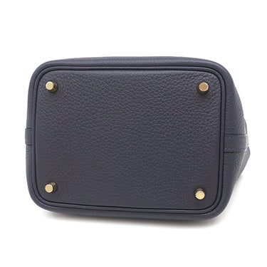 エルメス HERMES ピコタンロックPM ブルーニュイ トリヨンクレマンス ハンドバッグ ゴールド金具 新品未使用