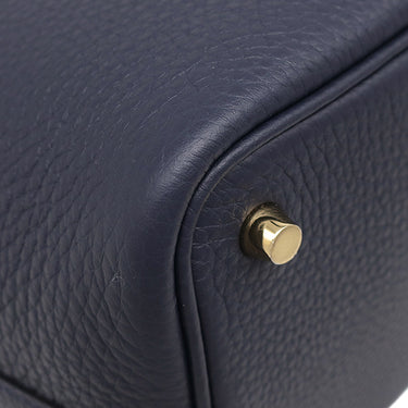 エルメス HERMES ピコタンロックPM ブルーニュイ トリヨンクレマンス ハンドバッグ ゴールド金具 新品未使用