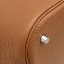 エルメス HERMES ピコタンロックGM ゴールド トリヨンクレマンス ハンドバッグ シルバー金具 茶