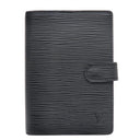 ルイヴィトン LOUIS VUITTON アジェンダ PM R20052 ブラック エピレザー 手帳カバー シルバー金具 黒 パスケース スケジュール帳