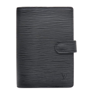 ルイヴィトン LOUIS VUITTON アジェンダ PM R20052 ブラック エピレザー 手帳カバー シルバー金具 黒 パスケース スケジュール帳