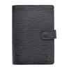ルイヴィトン LOUIS VUITTON アジェンダ PM R20052 ブラック エピレザー 手帳カバー シルバー金具 黒 パスケース スケジュール帳