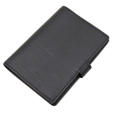 ルイヴィトン LOUIS VUITTON アジェンダ PM R20052 ブラック エピレザー 手帳カバー シルバー金具 黒 パスケース スケジュール帳