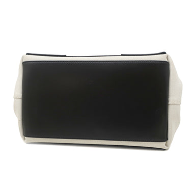 バレンシアガ BALENCIAGA Navy カバ S 339933 9266 0 002123 ナチュラル×ブラック キャンバス レザー トートバッグ シルバー金具 ネイビーカバス 花柄