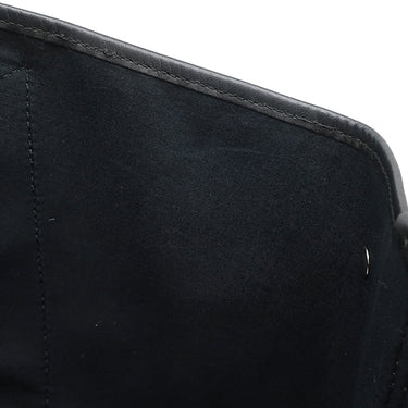 バレンシアガ BALENCIAGA Navy カバ M 339936 1081 W 002123 ナチュラル×ブラック キャンバス レザー トートバッグ シルバー金具 ネイビーカバス 黒