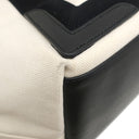 バレンシアガ BALENCIAGA Navy カバ M 339936 1081 W 002123 ナチュラル×ブラック キャンバス レザー トートバッグ シルバー金具 ネイビーカバス 黒