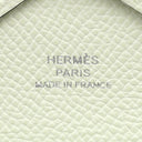 エルメス HERMES カルヴィ デュオ ヴェールフィズ ヴォーエプソン カードケース シルバー金具 薄緑 フラグメントケース