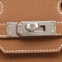 エルメス HERMES バーキン25 ゴールド トゴ ハンドバッグ シルバー金具 新品 未使用 茶