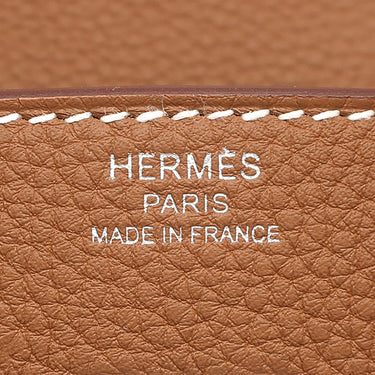 エルメス HERMES バーキン25 ゴールド トゴ ハンドバッグ シルバー金具 新品 未使用 茶