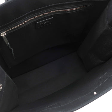サンローラン SAINT LAURENT リヴ ゴーシュ 632539 ブラック キャンバス レザー トートバッグ シルバー金具 黒 RIVE GAUCHE