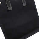 サンローラン SAINT LAURENT リヴ ゴーシュ 632539 ブラック キャンバス レザー トートバッグ シルバー金具 黒 RIVE GAUCHE
