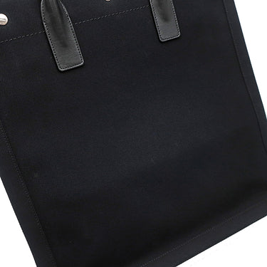 サンローラン SAINT LAURENT リヴ ゴーシュ 632539 ブラック キャンバス レザー トートバッグ シルバー金具 黒 RIVE GAUCHE