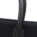 サンローラン SAINT LAURENT リヴ ゴーシュ 632539 ブラック キャンバス レザー トートバッグ シルバー金具 黒 RIVE GAUCHE