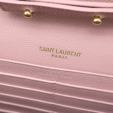 サンローラン SAINT LAURENT カサンドラ モノグラム チェーンウォレット 377828 テンダーピンク レザー チェーンウォレット ゴールド金具 ショルダー クラシック